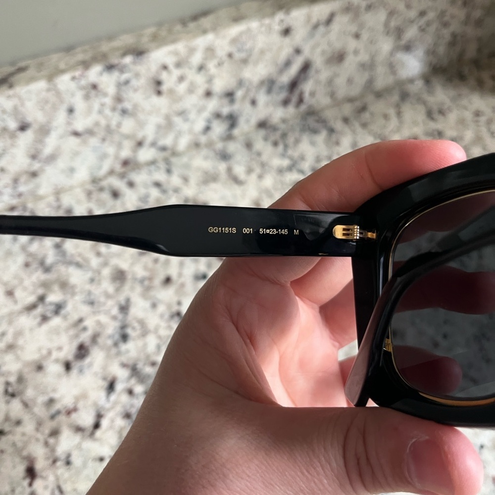 Gucci Black With Gold outlining Sunglasses!!! ☀️ - Picture 5 of 6